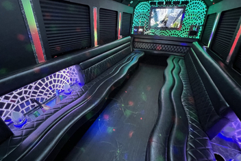 Rancho Cordova Limo Bus Interior